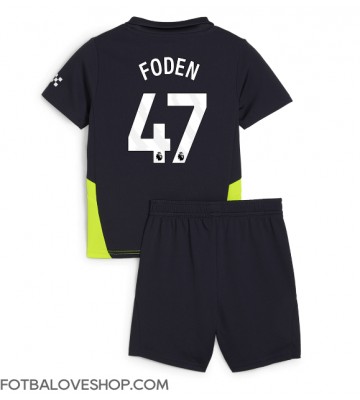 Manchester City Phil Foden #47 Dětské Venkovní Dres 2024-25 Krátký Rukáv (+ trenýrky)